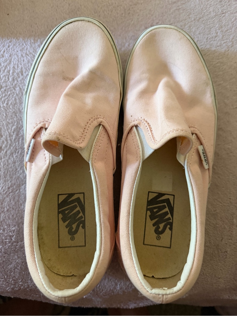 Vans women Slip-On Sneakers - Pale Pink Canvas 8